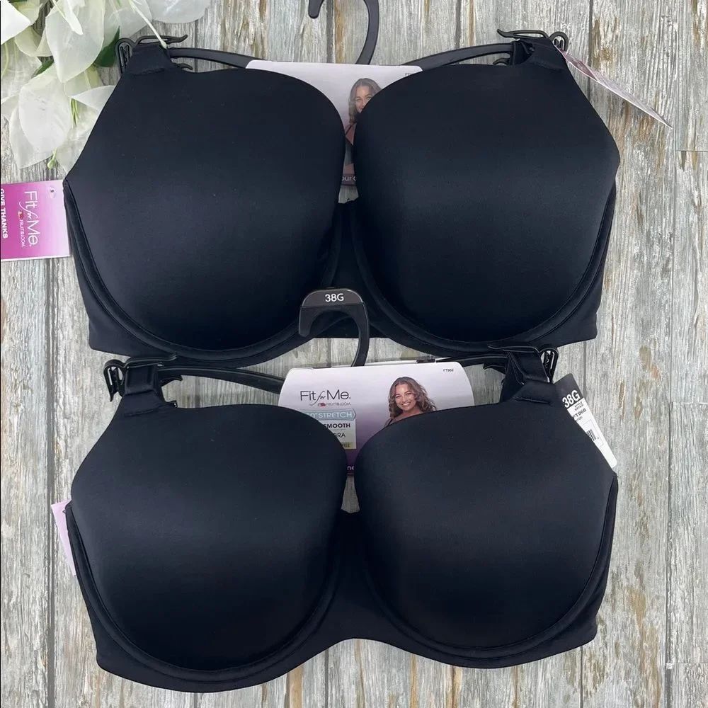 Fruit of the Loom Everyday T-Shirt Bras 2-Pack Size 38G